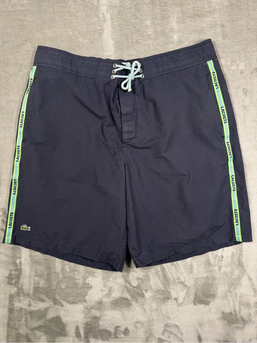 Lacoste Mens Colorblock Board Shorts Navy, Size 7 (2XL)